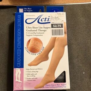 Activa Ultra Sheer Lite Support Compression Socks - BLACK